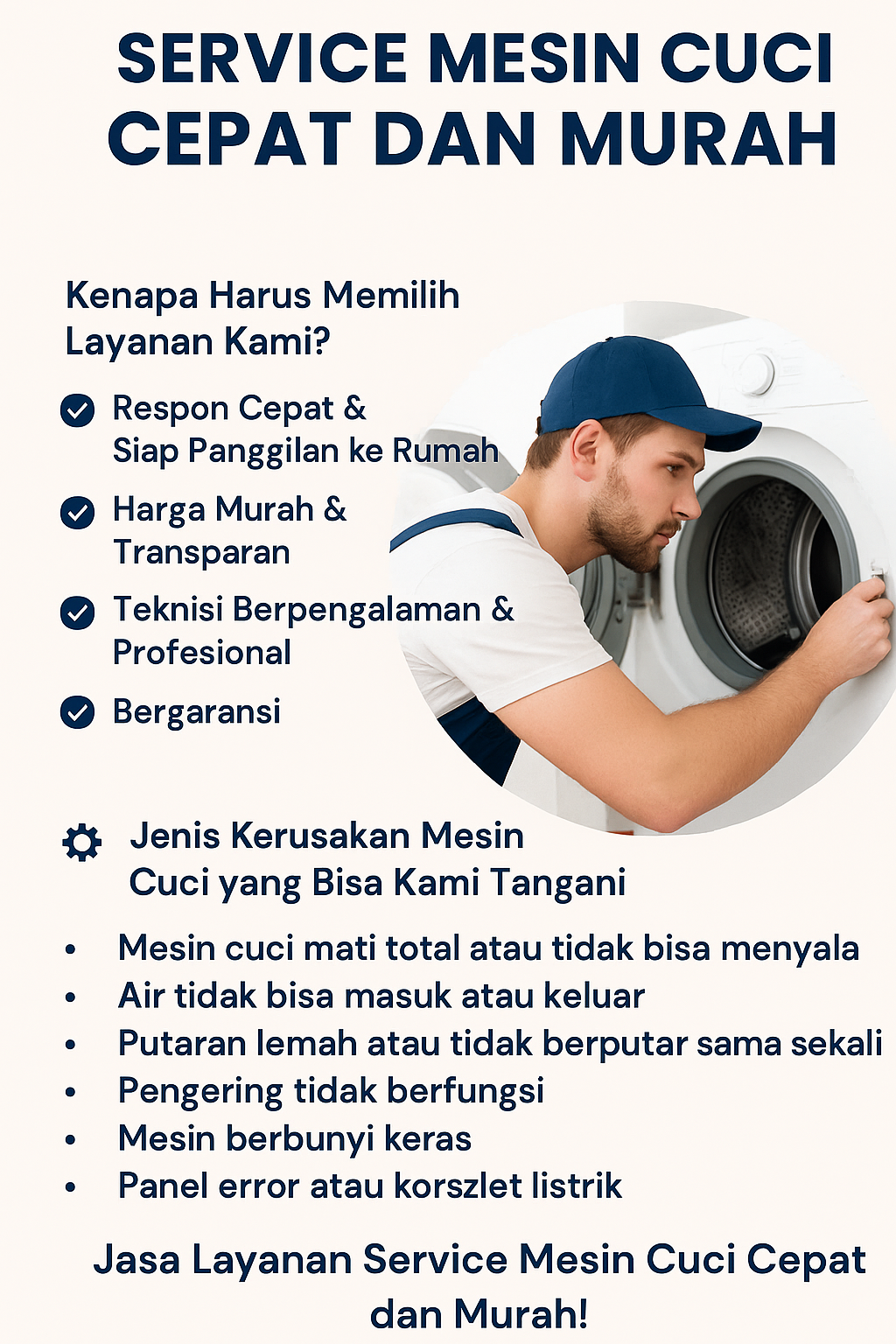 service mesin cuci cepat solo cepat dan murah