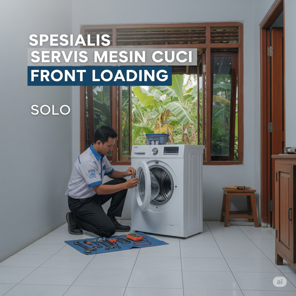 spesialis servis mesin cuci front loading solo